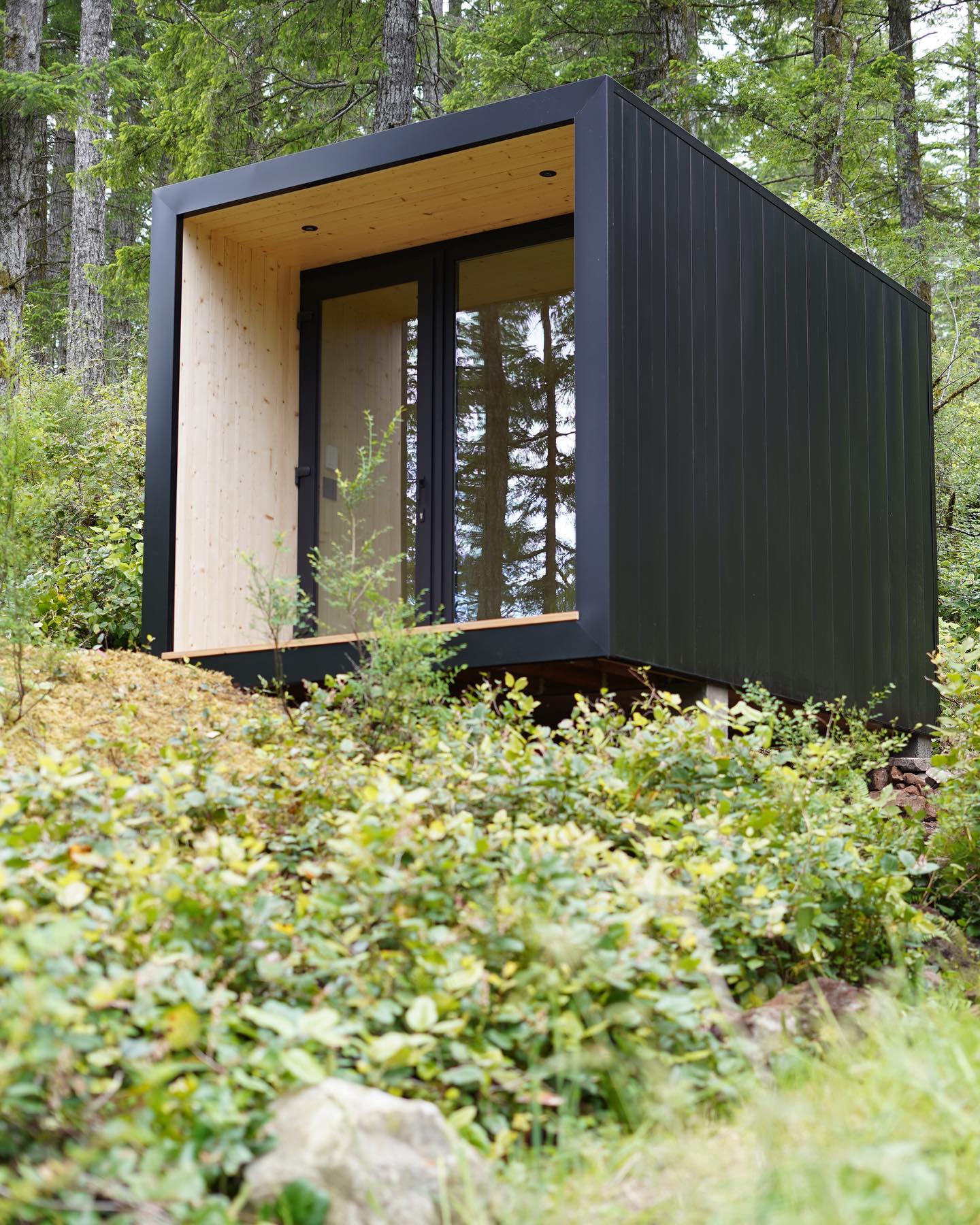 Model 146 modular studio with attached bathroom, exterior view