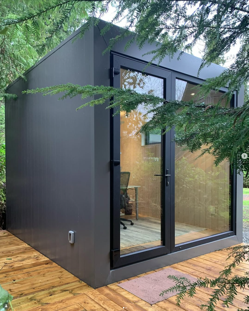 The auxffice — a refined backyard office a few steps from home